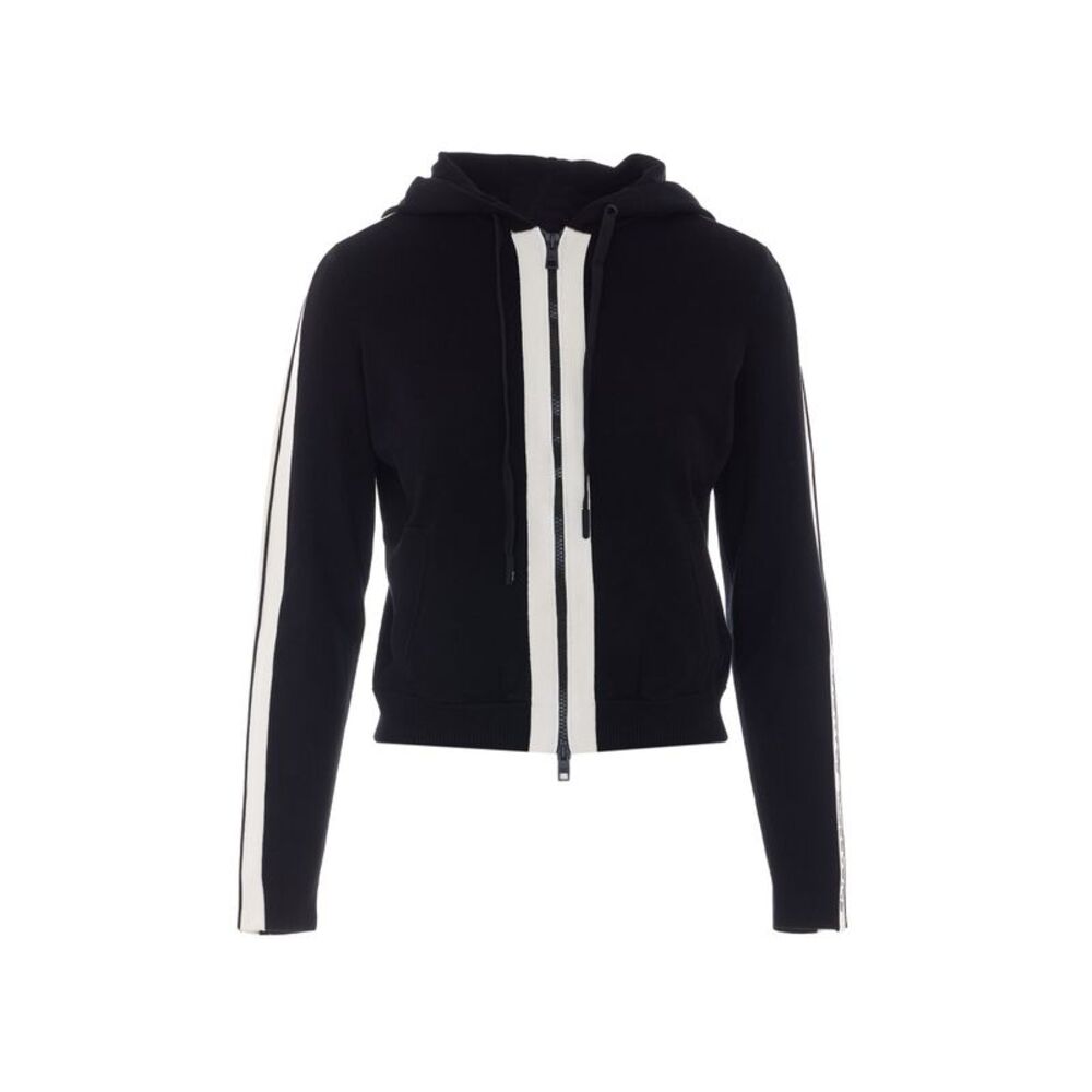 Elisabetta Franchi Women Logo Bicolor Knit Zip Hoodie